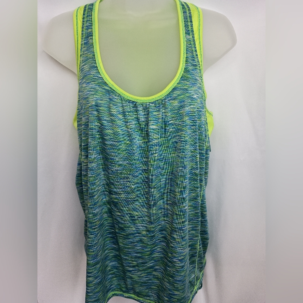 2/$30 RBX Yellow and Blue Sleeveless Relaxed Active‎ Workout Tank Top (#699)